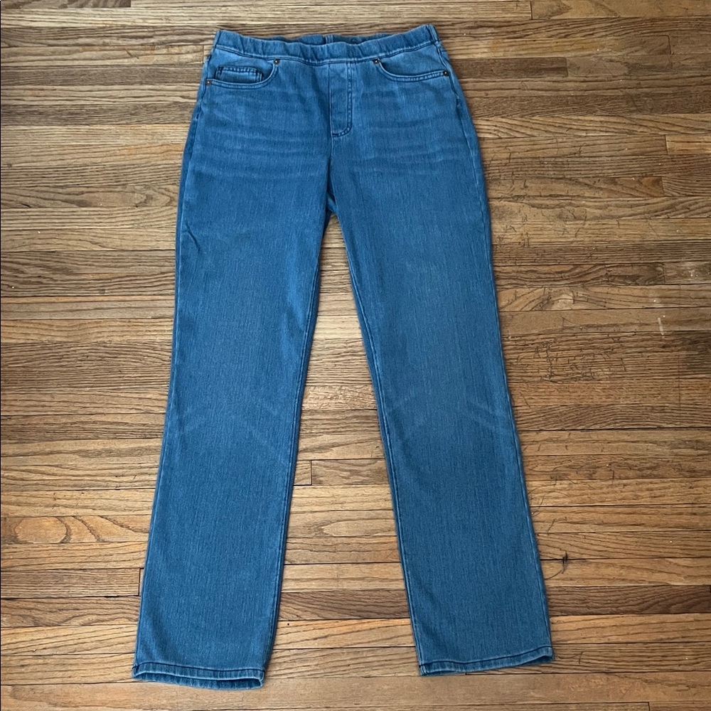 Women’s Lands’ End Starfish High Rise Knit Denim Straight Jeans/Leggings